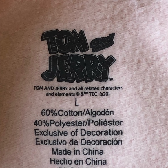 Tom And Jerry Embroidered Graphic Pink Sweatshirt L - Picture 7 of 9